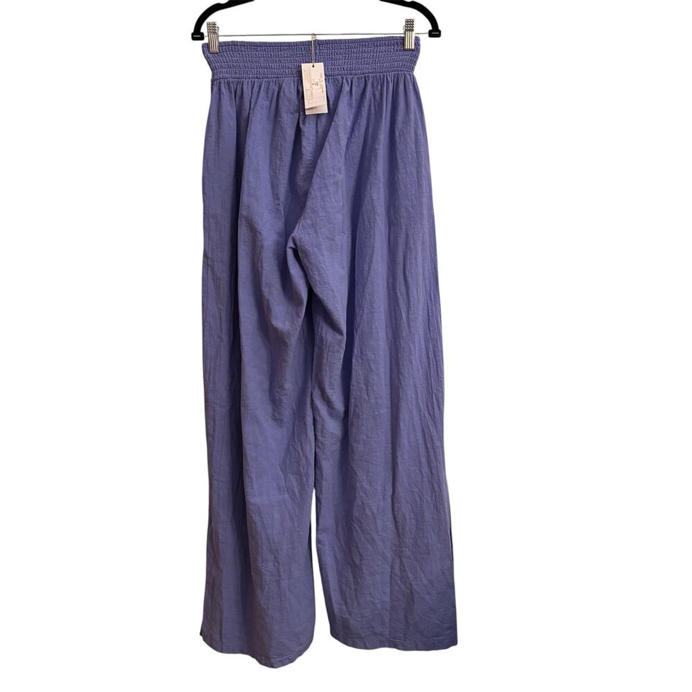 Blanco By Nature 100% Cotton Gauze Pants NWT XL Peruvian Azure Blue Boho Resort - Picture 3 of 8